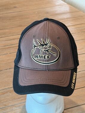 RMEF Brown and Black Logo Cap